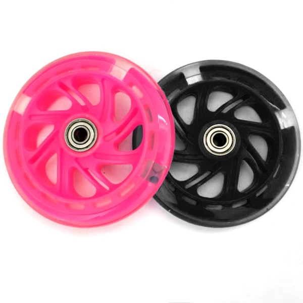 80 mm 120 mm skoterhjul blinkande ljus upp skoterhjul för skoterlager med 3-färgs lätt barngåvor leksak Black 120mmX20mm