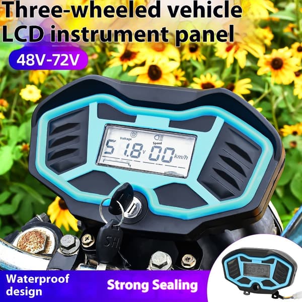 Vattentät Motorcykelmätare PC LCD-Panel Uppgraderingar För Elektriska Trehjulingar Meter strap lock