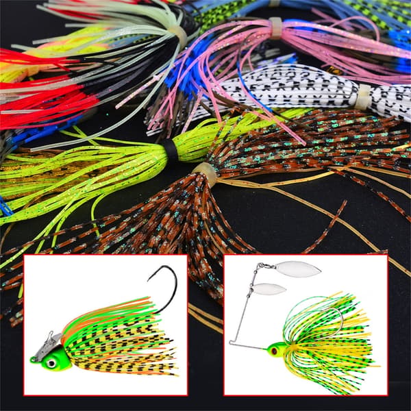 Jigkjolar Buzzbaits Jig Bläckfiskkjol Flugbindningsmaterial Fisketillbehör