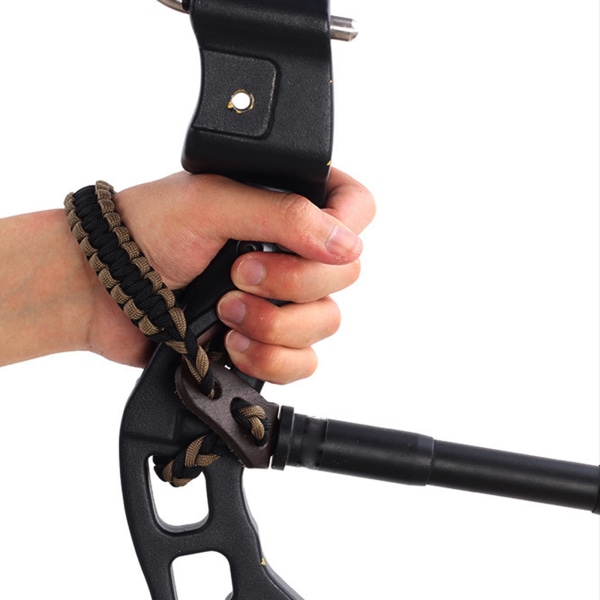 Bågskytte Flätad bågesele för sammansatt båge Stickad handledsrem Handledsbågesele för jakt Skytte Armborsttillbehör