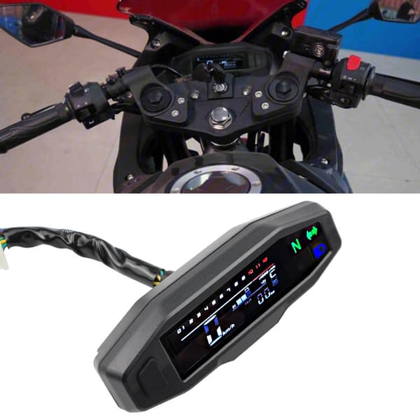Opgraderede Motorcykel Eksteriør Dele Bærbar Digital Speedometer Termometer