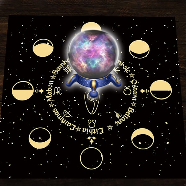 Fyrkantig form Pendel spådom Altare Bordsduk Brädspel Tarot Pad Rune Duk Astrologi Oracles Brädspelsmatta B60