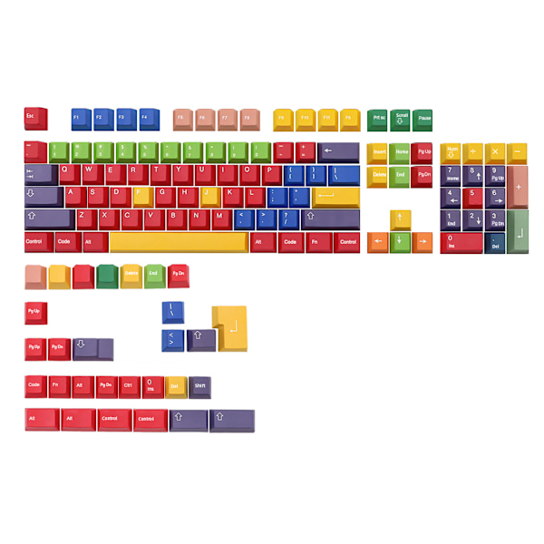 131 Tasters Sett Håndarbeid Basis PBT Keycap Dye Sub Keycaps for Cherry MX Switch Iso Mekanisk Tastatur 61/87/104/108