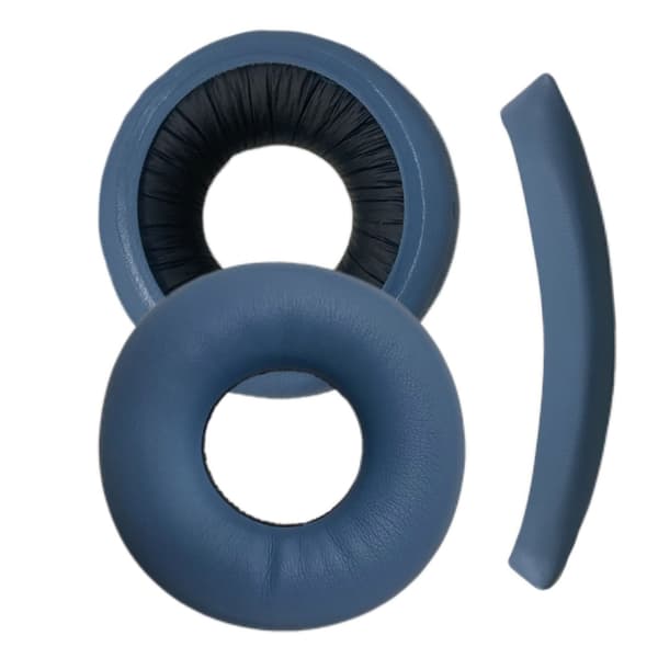Skumøreputer og hodebåndputer erstatningssett for WHCH520-headset Blue