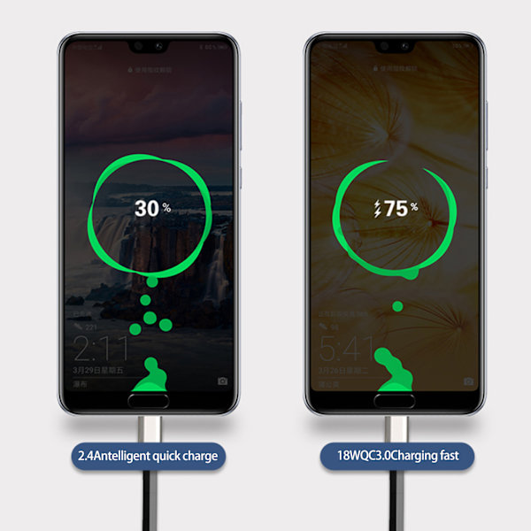 Omvandlare batteriklämma 12V-24V QC3.0 USB -laddare Power 3 portar Shunt automatiskt laddning för Android