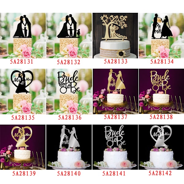 Söt brud att vara Cake Topper Cupcake Bröllopsförlovning Bröllopsfest dekoration