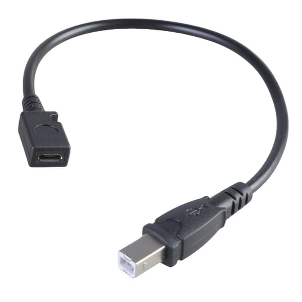 29 cm USB 5-nastainen datakaapeli USB 5-nastainen naaras - USB B uros -sovitinkaapeli