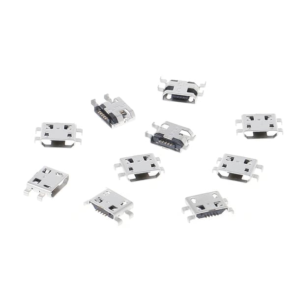 10 stk. Type B Micro USB 5 Pin Hun Oplader Monterings Jack Stik Port Socket