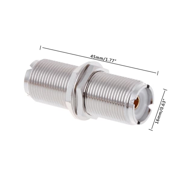 UHF SO239 Honkontakt till Honkontakt Jackmutter Panelmonterad Adapterkontakt