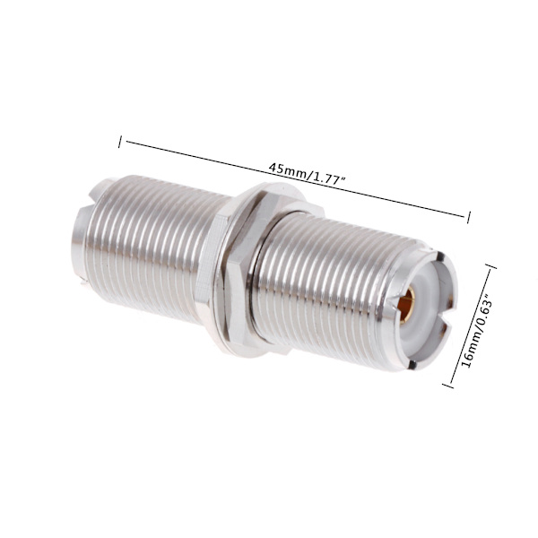 UHF SO239 Hunn Til Hunn Jack Mutter Skott Panelmontering Adapter Kobling Rett