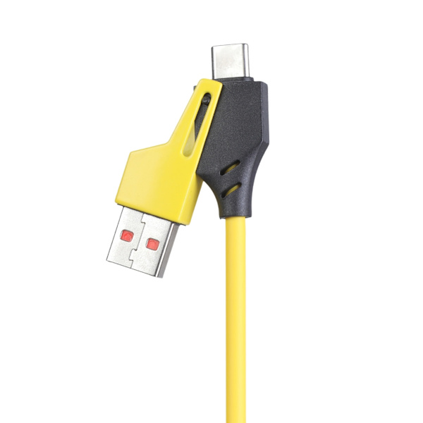 Hurtigt Type C+USB til Type C Udtrækkeligt Data Synkroniseringskabel 65W Opladning