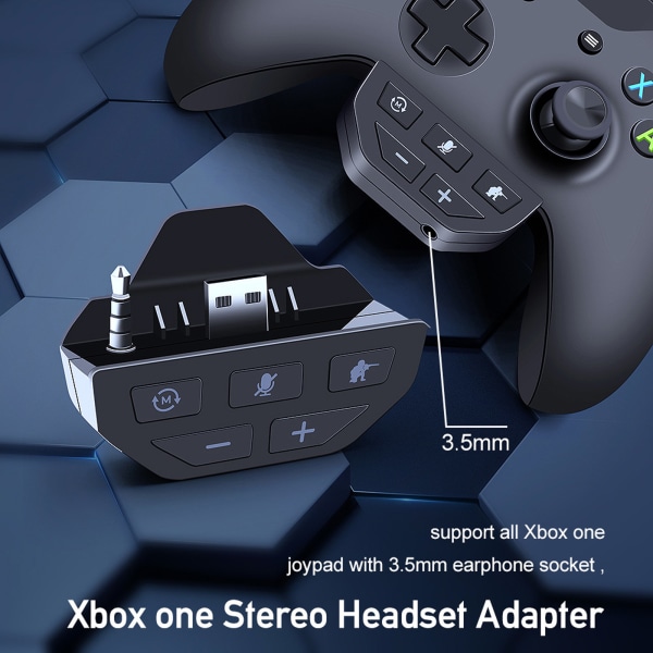ForXbox One Stereo Headset Adapter Controller Ljud Adapter Hörlurskonverterare ForXbox One Wireless Gamepad Adapter