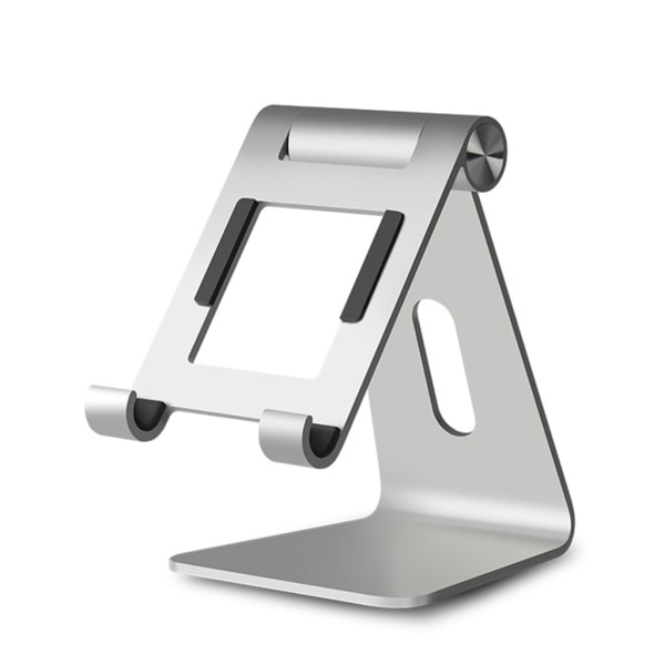Justerbart nettbrettstativ i aluminium, multi-vinkel, sklisikker bordholder for nettbrett/telefon, 260° rotasjon for 3,5-10 tommers nettbrett