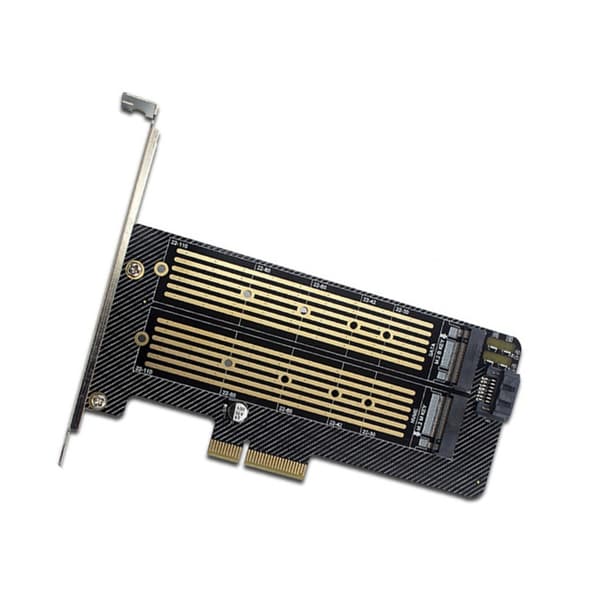 SSDer til PCIE Adapterkort M.2 NVME Harddisk Adapter Dobbelt SSD Kort