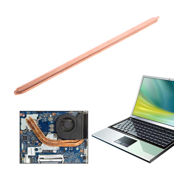 CPU Flat Heat Pipe, 8x3x170mm DIY Notebook Computer Thermal Conductive Copper