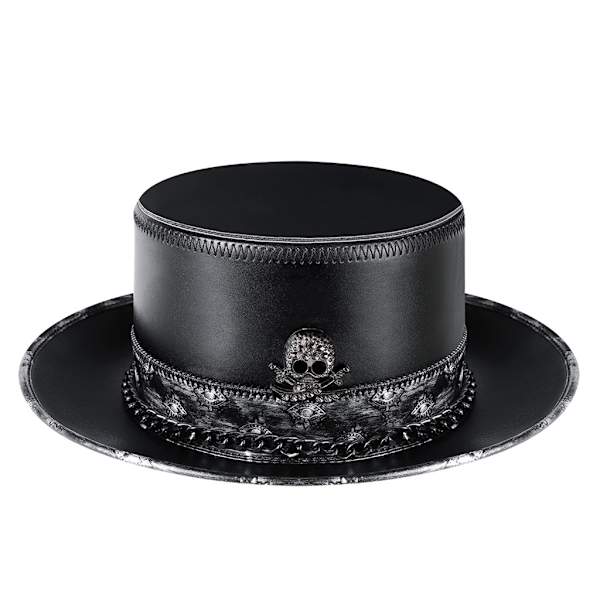 Plague Doctor Hat Leather Steampunk Top Hat för Halloween kostym Vuxen rekvisita