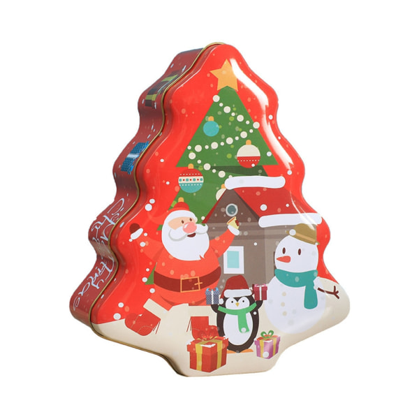 Julgodispresentförpackning med lock Xmas Tree Penguin Organizer för julhelgsfestfavoritförpackning E