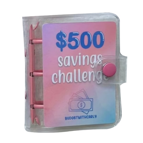 Mini Binder Savings Challenge $150/300/500/1000 Spara pengar Budgetar Kontantkuvert Plånbok Budgetpärm Notebook 3