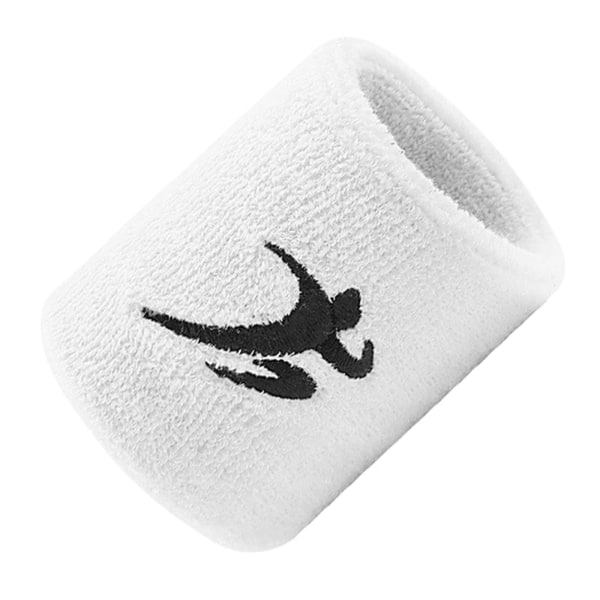 Handledssvettband Tennis handledsband Unisex absorberande svettband för fotboll Basket Löpning Atletisk sport Träning White