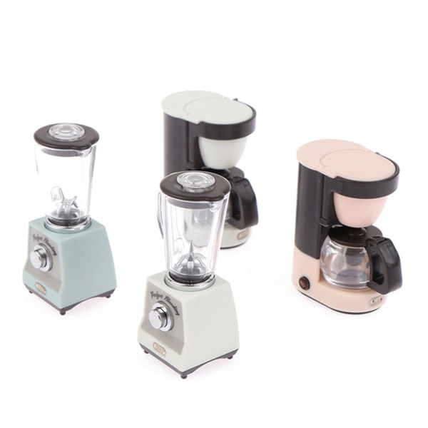 Dockskåp Miniatyr juicepress/kaffemaskin Mini Köksmöbler Tillbehör Leksak för tidig utbildning för pojkar och flickor 2
