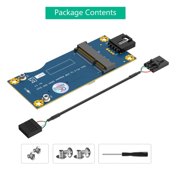 Mini PCIE til USB Adapter med Kortslot til WWAN/LTE Modul Adapterkort