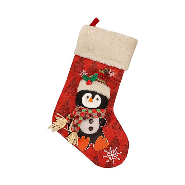 Julstrumpor Stor julstrumpa dekoration 18\" Santa Snowman Rensocka null - Snowman