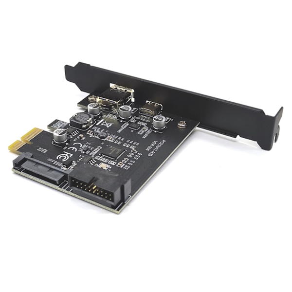 19 Pin PCI-E USB3.0 Type C Frontpanel Hub 5Gbps PCIE X1 USB Type-C Udvidelseskort til Stationær PC Nem Indsættelse