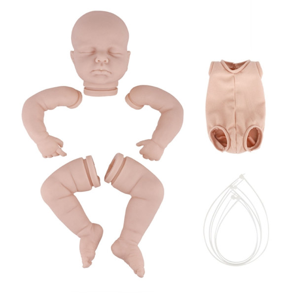 20 tum Obehandlad Nyfödd Baby Leksak Realistiskt Utseende för Docktillbehör Omålad för Dockdelar Vinyl för Docka Behaglig