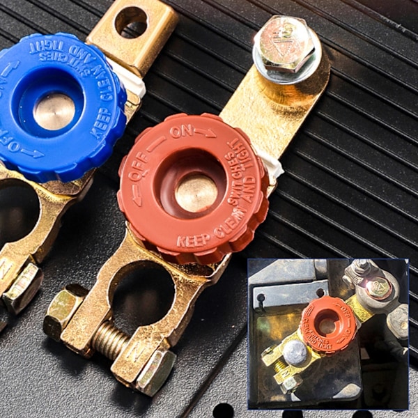 Batterifrånkopplare Brytare Brun Knopp Universal för Bil Lastbil