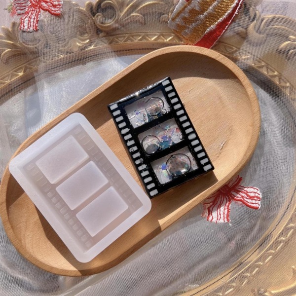 Film Quicksand Fotoram Ornament Molds Lämpliga för epoxiharts Gör själv hantverkssmycken Hemdekorationer 4