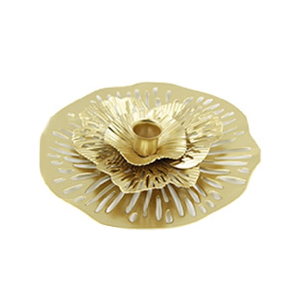 Metall Blomma Ljusstake Ljusstake Ornament Skrivbordsdekor för romantisk middag Matbordsdekorationer Bröllopsevenemang Medium B