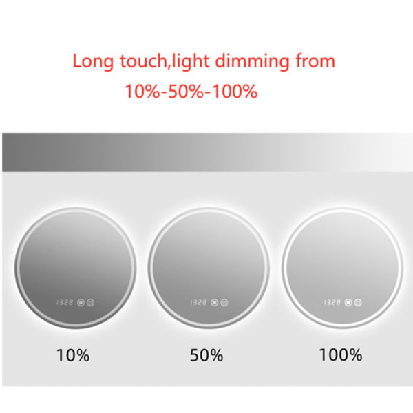 Spegellampa dedikerad för Touch On/Off Isolerad för Touch Switch Sensor för badrum Anti-dimljus Spegel LED Spegel Ca 1