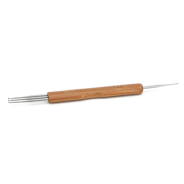 Dubbla ände Dreadlock Virknål 0,5 mm 0,75 mm Nålvävd Virkning, Inkludera 1 krok, 2 krokar, 3 krokar för Braid Craft D