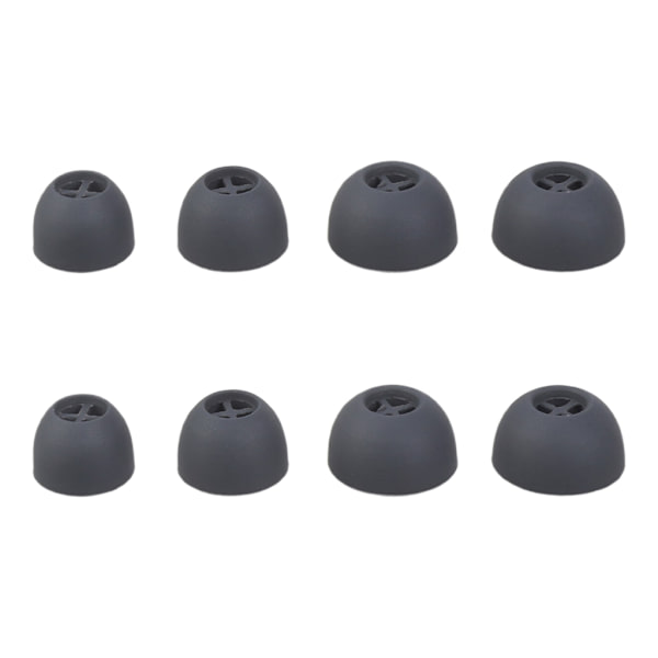 4 Par Bløde Silikone Ørepropper Øretelefon Tip Øreprop Cover Til 3 Black