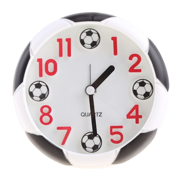 Analog Klocka för Kreativ Rund Väckarklocka Fotboll Väckarklocka för Barn Barnrum Heminredning Födelsedagspresent
