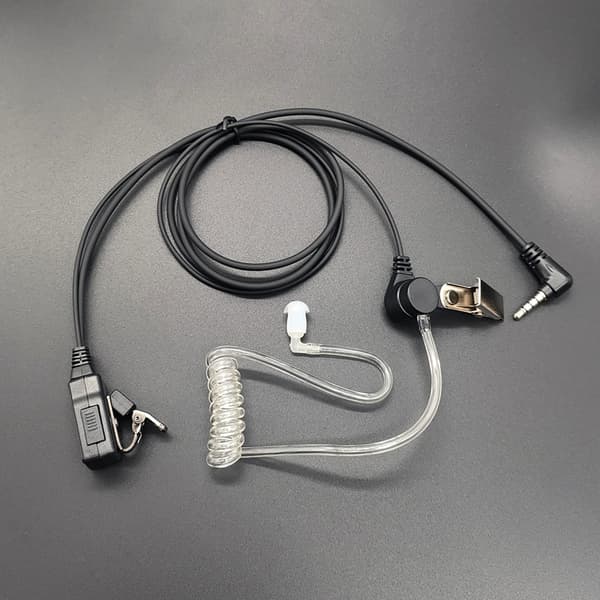 Headset Luftrør Ørestykke Headset PTT Ørestykke til 1s Walkie-talkier