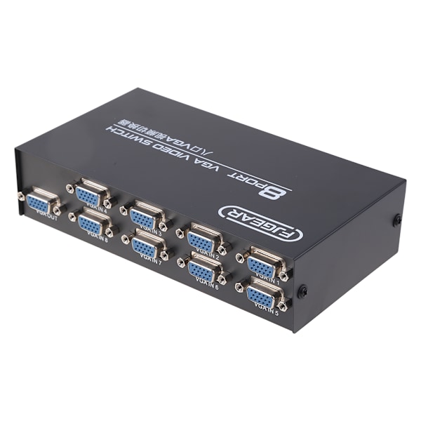 8 Port VGA Switch Video Switcher Box 1920*1440 250MHz 8 in 1 ut väljare för PC