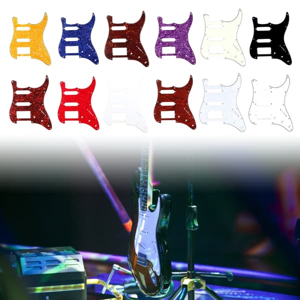 3-lagers 11-håls elgitarr valskydd anti-scratch pärlplatta cover för ST SQ elgitarrtillbehör Off white