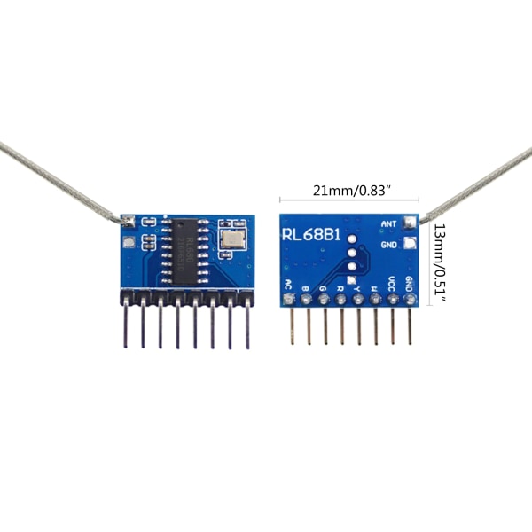 8-stifts trådlös seriell portkommunikation BT-modul för Arduino RL68B1 trådlös APP-kontroll LED-modulkort