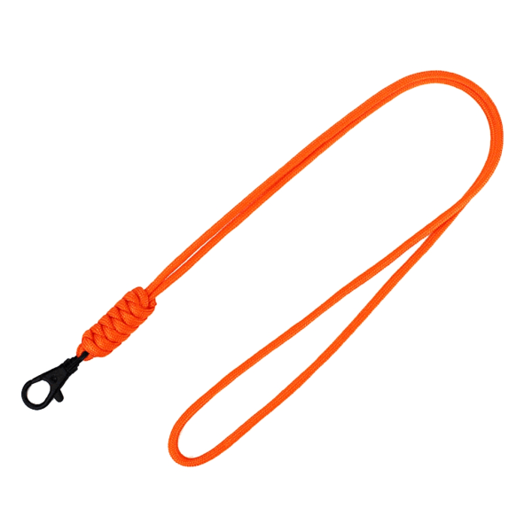 Kraftig flätad 331lbs Paracord Halsband Nyckelring Fallskärmsrep Halsband Nyckelringar för ID-kortsmärkeshållare, nycklar Orange