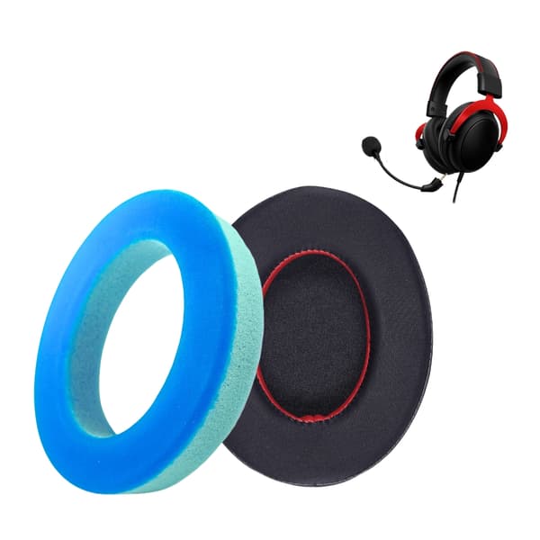 Skum Headset Ørepuder Forbedrer Passiv Støjisolering til Cloud1/2/3/X Black