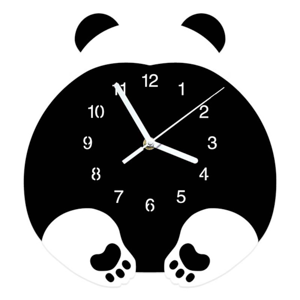 Sarjakuva Panda Seinäkello Hiljainen Hauska Eläin Seinätaide Ajannäyttöön