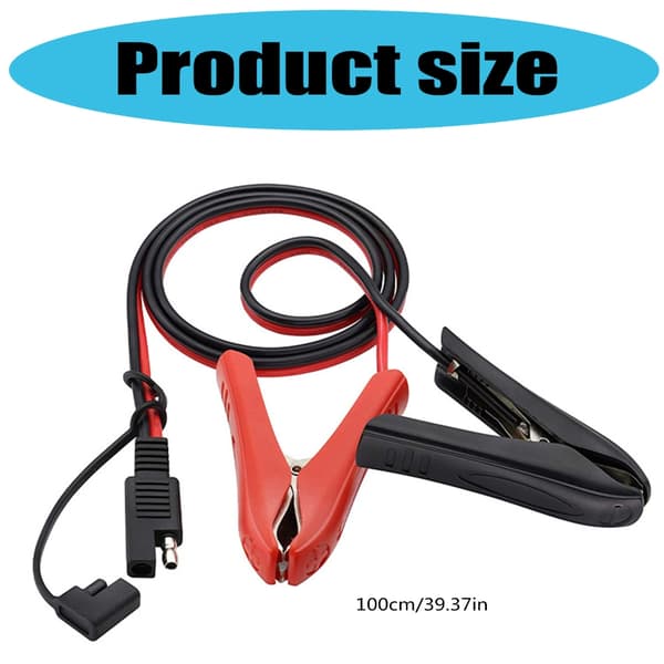 12V-24V 10A SAE til Krokodilleklemme Strømledning for Billading