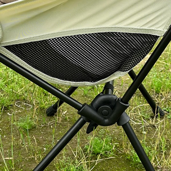 Bärbar campingstol Fällbar utomhus gräsmattastol Liten ryggstöd Fiskestol för utomhussittning, BBQ, fiske, picknick Grey L
