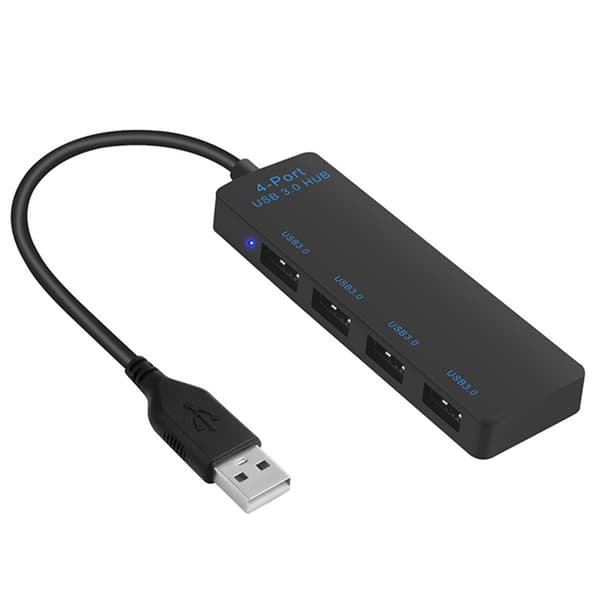 USB3.0 Hub USB-splitter til stationær/bærbar computer og TV med LED-indikator 5 Gbps