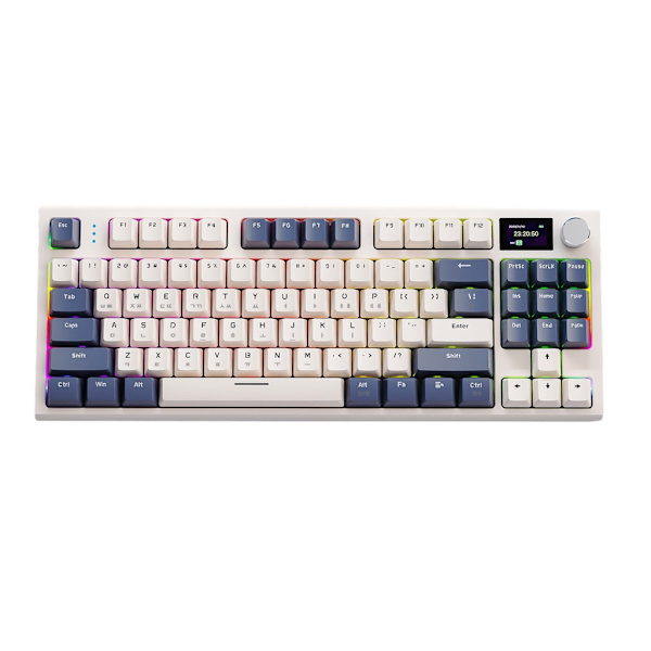 K86 RGB Bakgrunnsbelyst Mekanisk Tastatur Toppgravert Pakningsstruktur 3 Moduser Koreansk Tastatur Tilpassbare Hurtigbyttbare Tastaturer
