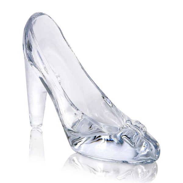 Princess Clear Glass Slipper Crystal Bowknot Högklackat Skor Figurine Dekor  4c17 | Fyndiq