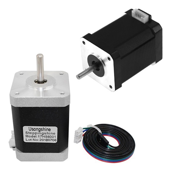 Nema 17 Steppermotor med Kabel 1.8 Grader 1.7A Bipolar Trinmotor Holdbar