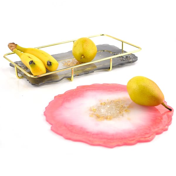 Uregelmessig brett Epoxyform Fruktbrett Oppbevaringsboks Silikonform Tesettbrett