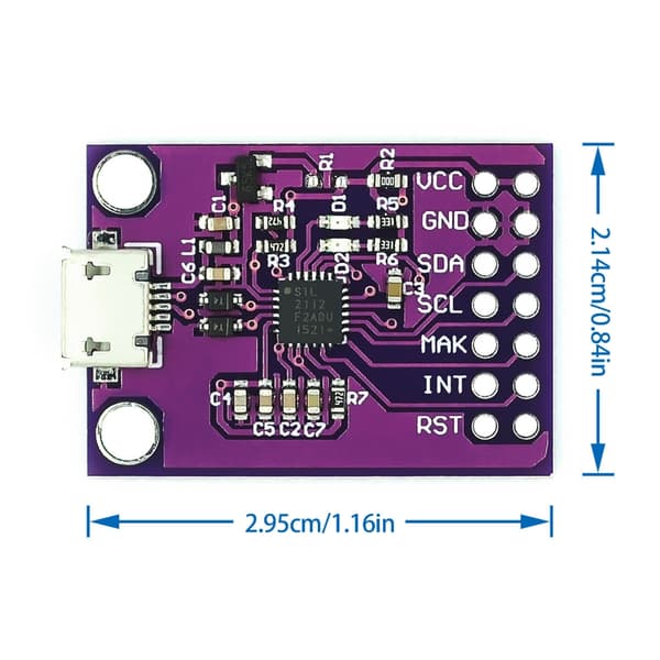 Typ C-kompatibel CP2112 USB till I2C Debug Board för Effektiv Felsökning